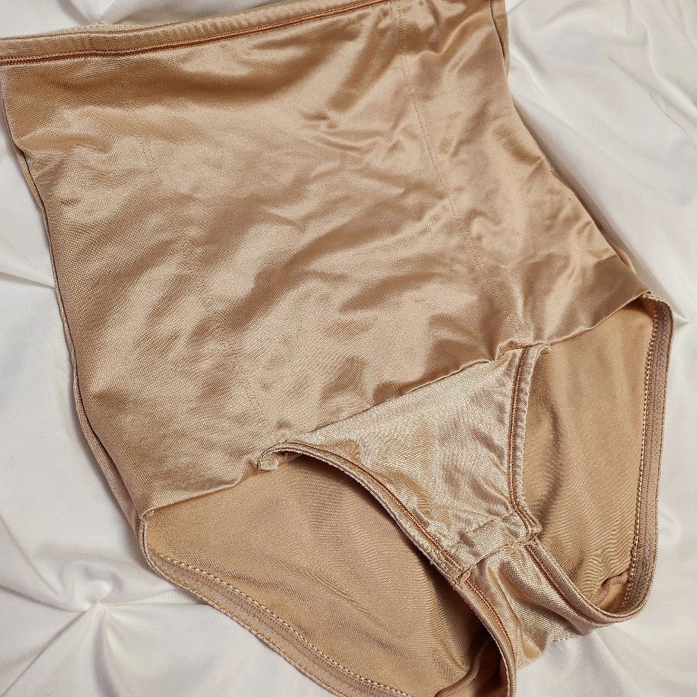 Woman's neutral/beige high wasted body shaper for tummy control size XL